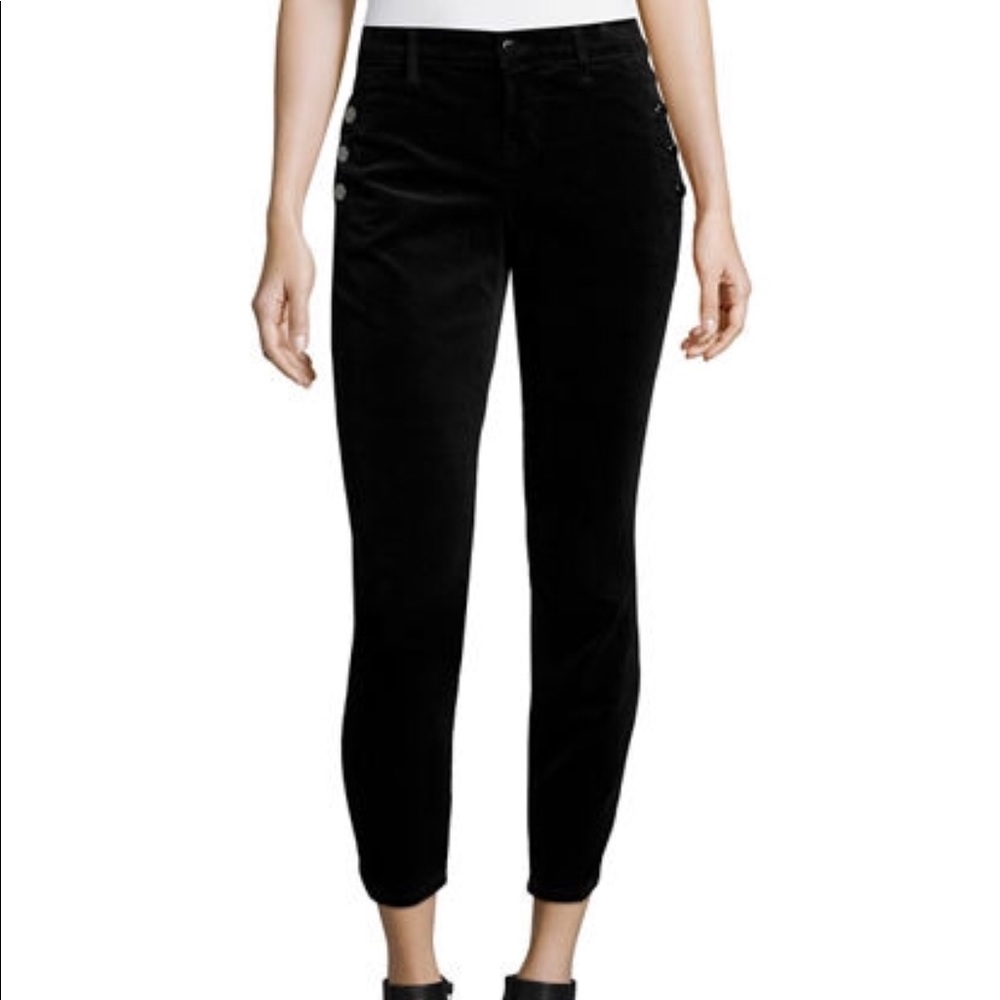 J Brand Zion Velvet Mid-Rise Super Skinny Jean